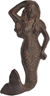 Hierro Fundido Gancho De Pared Rust Diseño Mermaid 5.75  Tal