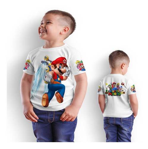 Polera Juvenil Super Mario Bros D2