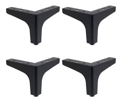 Hyever Pata Sofa Metal Repuesto Para Muebl Negra Juego 4 4 )