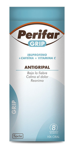 Perifar® Grip 8 Comprimidos - Antigripal + Cafeína + Vit C