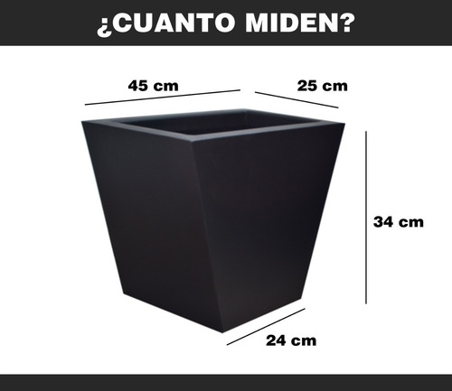 Imagen 5 de 5 de Maceta Minimalista Jardinera Mejor Que Fibra De Vidrio .79