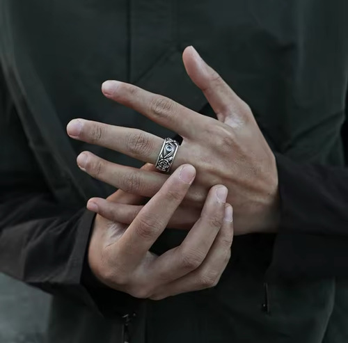 Anillo Para Hombre Ojo De Horus Dios Protección Vintage Vintage Unitalla
