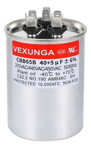 Conductor De Corriente Alterna Vexunga 40+5 Uf Mfd 370 O 440