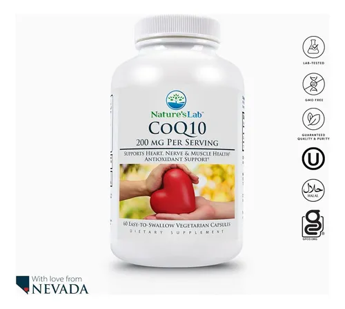 Coq10 200mg Salud Del Corazon 60cap Nature's Lab