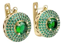 Comprar Aros Enjoyas Jewels Nazar Plata 925 Oro 18k Esmeralda