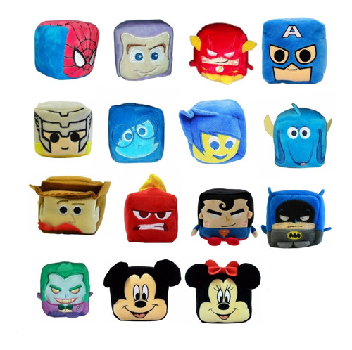 Peluches Kawaii Cubes Mickey Marvel Disney Toy Story Thor Y+