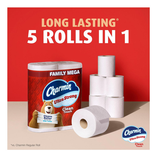 Charmin Ultra Strong Clean Touch Paper, 18 Mega Of