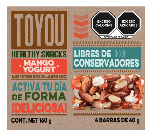 To You Barras De Cereal Mango Yogurt 160 Gr
