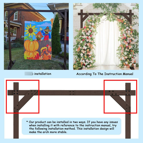 Marco De Madera Cuadrado Para Arco De Boda Decoración Rústic