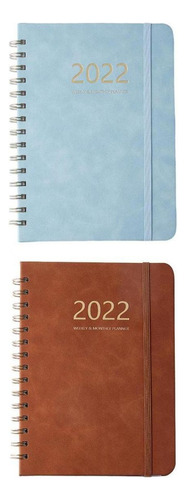 2x Agenda A5 Funda De Cuero De Papel Grueso Portalápices