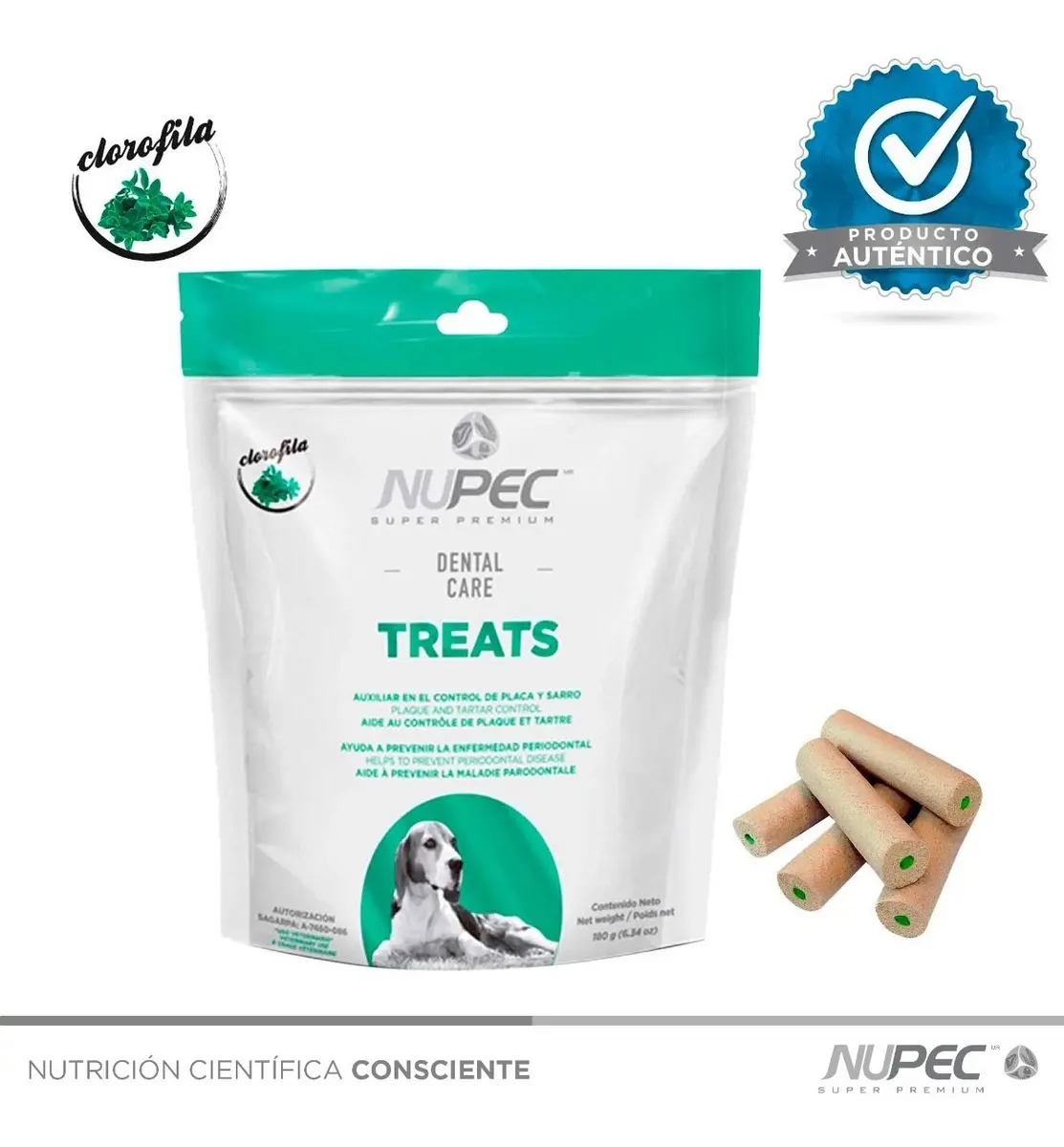 Premios Nupec Dental Care para Perro, Snack de Pollo 180 g