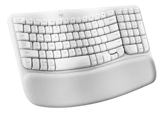 Teclado Sp Logitech Wave Keys Wireless Bluetooth Color del teclado Blanco Idioma Español