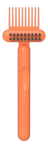 Herramienta De Limpieza De Cepillo De Pelo 2 En 1, Naranja