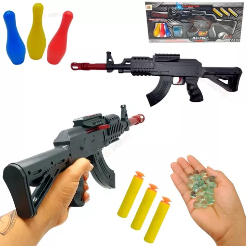 Metralhadora - Rifle - M762 Lança Nerf e Bolinha gel