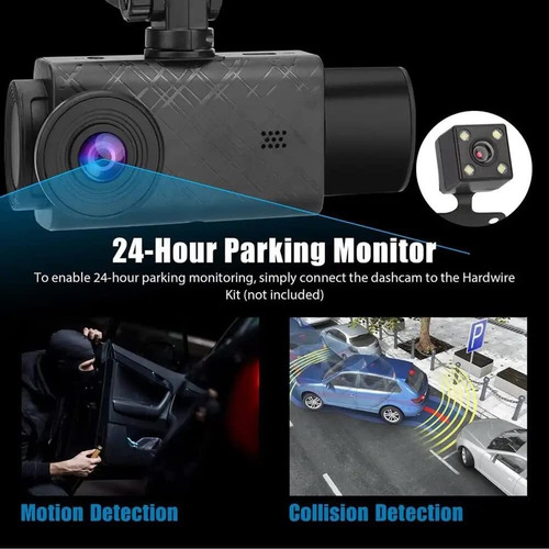 Dashcam De Auto, 1080p Dash Camara Para Carro Con Camara