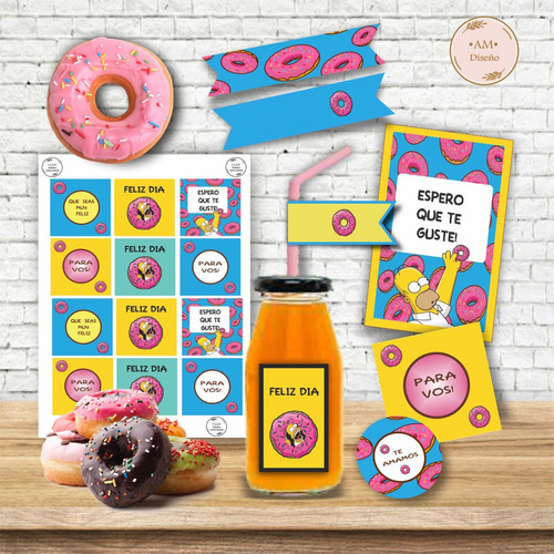Kit Imprimible Homero Desayuno Dia Del Padre