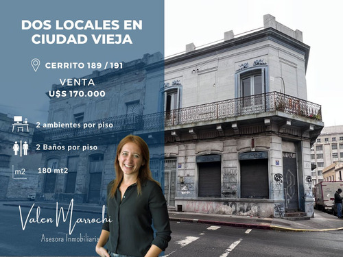 Dos Locales En Ciudad Vieja A Pasos Del Mercado Del Puerto Calle Cerrito