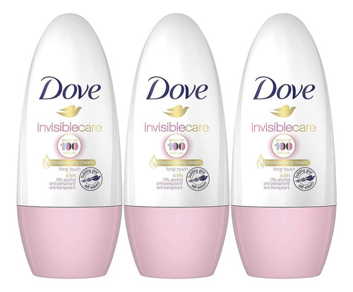 Dove Invisible Care Antitranspirante Roll-on, Floral Touch,.