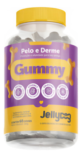 Suplemento Mastigável Jellydog Pelo&derme Coceira E Alergia