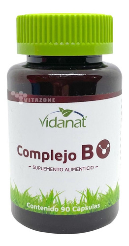 Imagen 2 de 5 de Complejo B Vidanat 180 Cápsulas (2 Frascos)