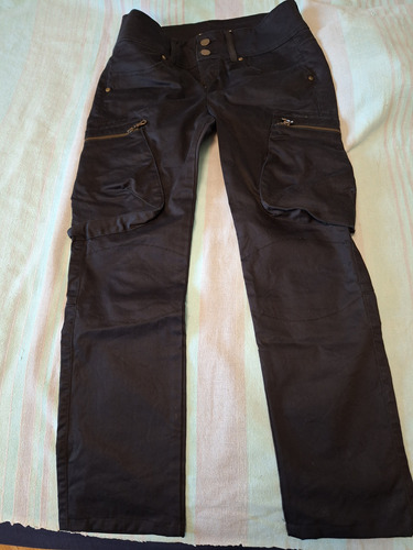 Pantalón  Trf   Negro Cargo Talle 38  Denim