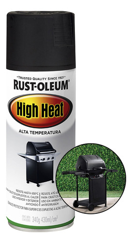 Spray Preto Semibrilho Alta Temp 650oc Autoprimer Rust Oleum