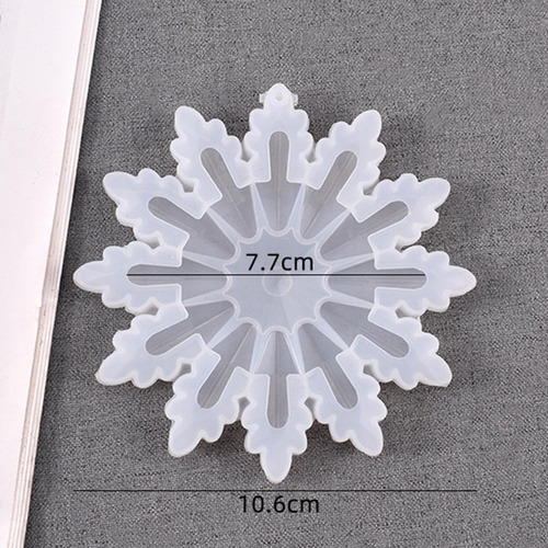 Molde De Silicona Fundida Con Forma De Copo De Nieve Con For