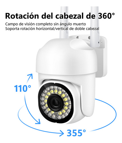 Cámara Baby Monitor Bebes Micrófono Visión Nocturna Blanco