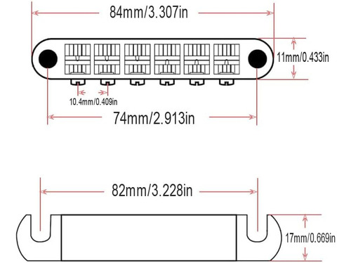 Cordal Para Guitarra Tune-o-matic Bridge Y Stop-bar Con Un..