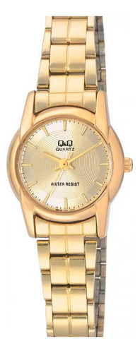 Reloj Mujer Qyq Q&q Q649-010y Dorado Acero Dama + Estuche