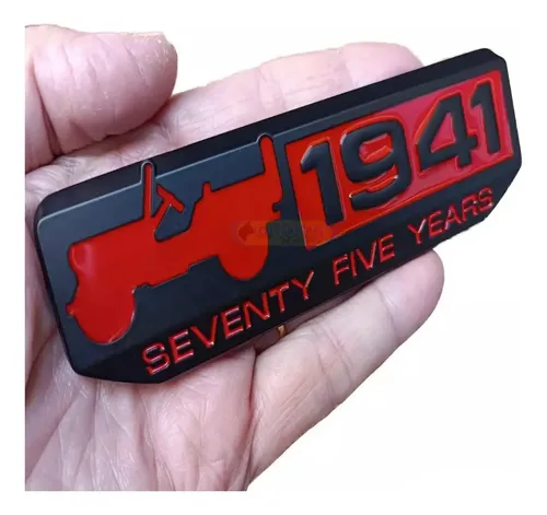 Emblema Metal 1941 75 An Compatível C/jeep Renegade Compass