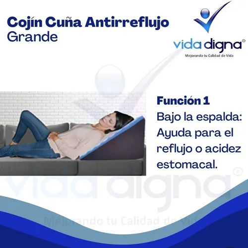 Almohada Cojin Anti reflujo Tipo Cuña Respaldo Grande Adulto – Dr