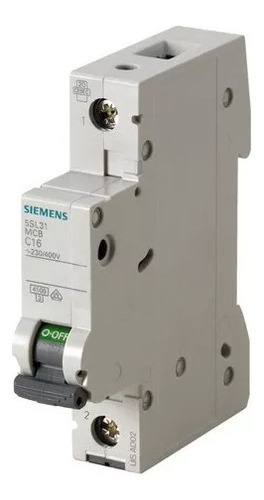 Llave Termica Unipolar 1x2 4,5ka Curva C 5sl3102-7mb Siemens