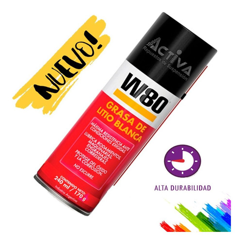 Aerosol W80 Lubricante Grasa De Litio Blanca (aerosol 170gr)