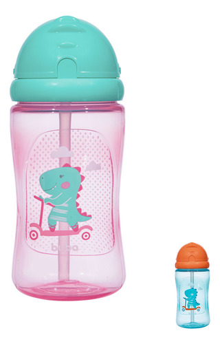 Garrafinha Infantil Com Canudo Retrátil 400 Ml Buba