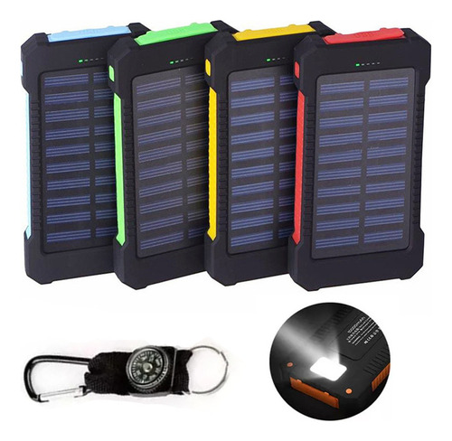 Banco De Energía Solar Impermeable Superior 20000mah 2usb