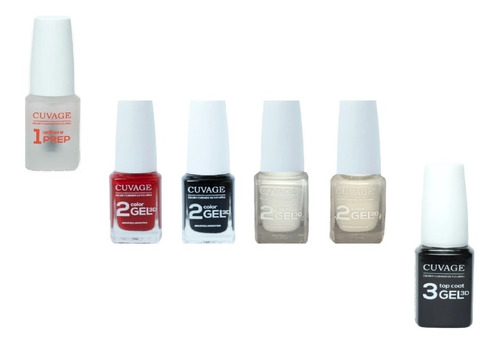 Kit X 6 Esmaltes Sin Cabina Gel 3d Cuvage