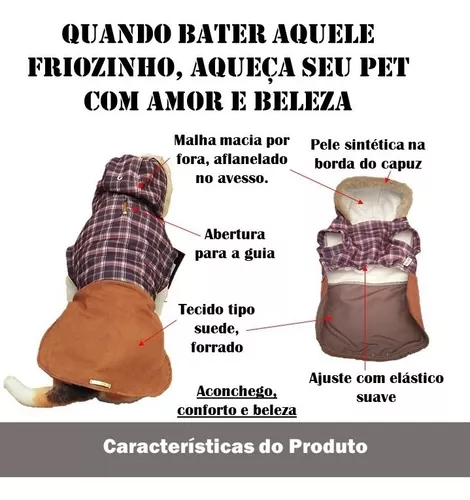 James Black - Roupas e Acessórios para PET - MOLETOM XADREZ ESTILO