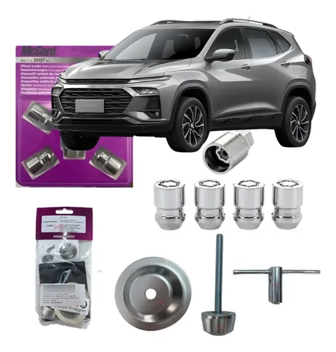 Kit Trava Antifurto Roda + Estepe Original Tracker 2025 2026
