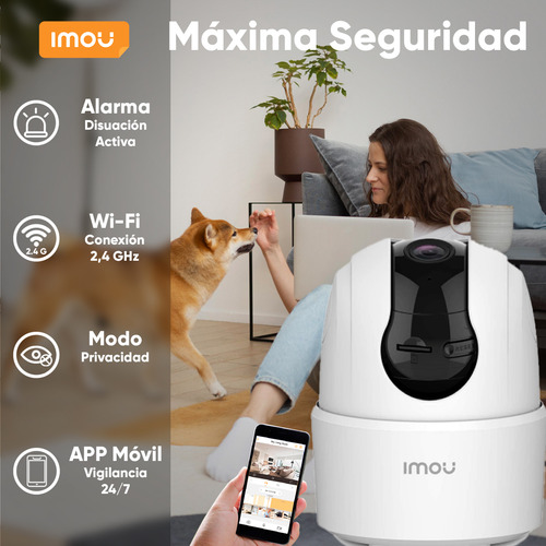 Imou Cámara Ta22cn-plus-256 Ranger 2mp Con Microsd 256gb Y Letrero Disuasivo Ip Domo Motorizado Wifi H.265 Autotracking Detección De Humanos Modo Privacidad Micrófono Y Bocina Integrada 3.6mm Ta22cn A