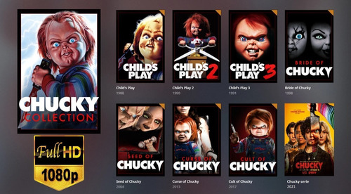 Chucky Serie Y Peliculas Coleccion Completa Calidad Full Hd