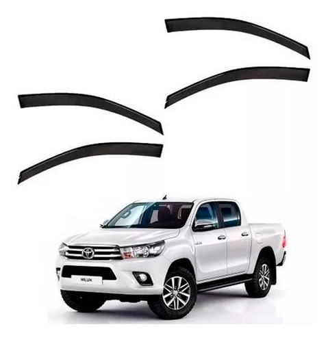 Par Deflectores Ventanilla Hilux 2016 17 2018 2019 Del+tras