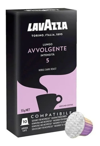 Cafe Capsulas Avvolgente Lavazza X10 Unidades P/ Nespresso