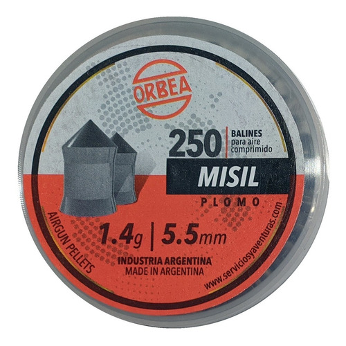 Balines Orbea Misil 5,5 Mm 1,4g 250 Unidades