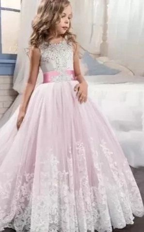 vestidos de florista rosa