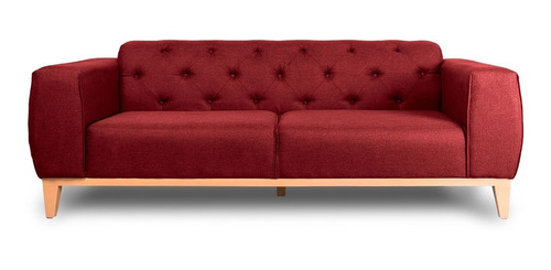 Sofá De 3 Plazas Arely Rojo Këssa Muebles