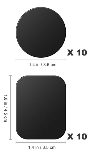 20 Pegatinas Autoadhesivas Con Placa De Metal, Soporte Magné