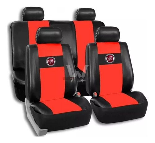 Imagen 1 de 4 de Funda Cubre Asiento Eco Cuero Fiat Palio Siena Duna Uno Mobi
