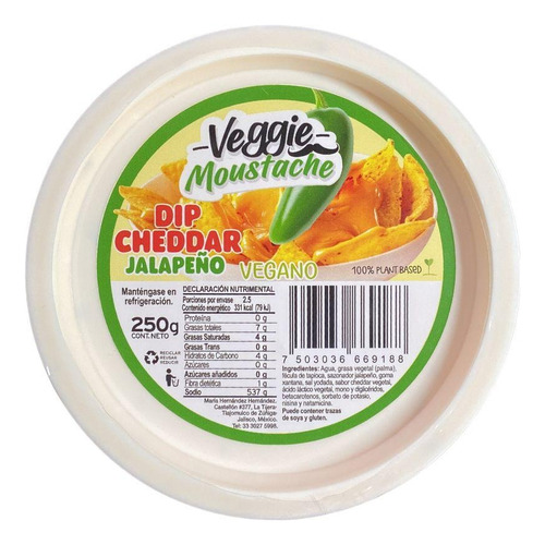 Dip Cheddar Jalapeño Vegano