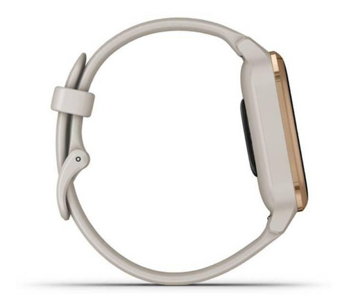 Smartwatch Garmin Venu Venu Sq - Music Edition 1.3" caja 40mm de polímero reforzado con fibra light sand, malla light sand de silicona y bisel rose gold de aluminio anodizado